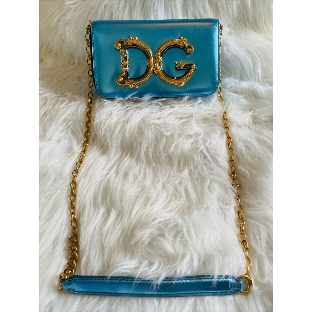 Dolce & Gabbana DG Logo “Girls”Authentic Crossbody Bag with Gold Hardware